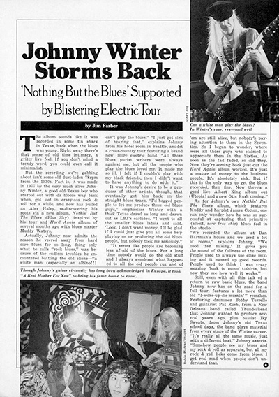 Circus Magazine Johnny Winter Storms Back